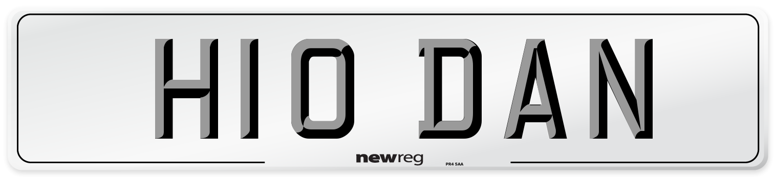 H10 DAN Number Plate from New Reg